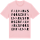 Pink Cotton t-shirt med Falmarksforsen ordlek t-shirt