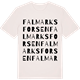 Vintage White t-shirt med Falmarksforsen ordlek t-shirt