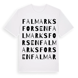 Falmarksforsen ordlek t-shirt – ekologisk bomull t-shirt från Pinshirt