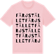 Pink Cotton t-shirt med Färjstället ordlek t-shirt