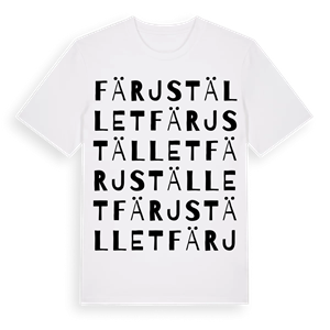 Färjstället ordlek t-shirt – ekologisk bomull t-shirt från Pinshirt