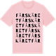 Pink Cotton t-shirt med Fårskäret ordlek t-shirt