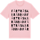 Pink Cotton t-shirt med Fårträskbrännan ordlek t-shirt