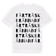 White t-shirt med Fårträskbrännan ordlek t-shirt