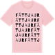 Pink Cotton t-shirt med Fättjaur ordlek t-shirt
