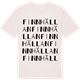 Vintage White t-shirt med Finnhällan ordlek t-shirt