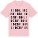 Pink Cotton t-shirt med Finnliden ordlek t-shirt