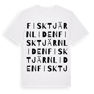 Fisktjärnliden ordlek t-shirt – ekologisk bomull t-shirt från Pinshirt