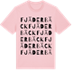 Pink Cotton t-shirt med Fjäderbäck ordlek t-shirt