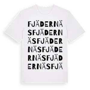 Fjädernäs ordlek t-shirt – ekologisk bomull t-shirt från Pinshirt