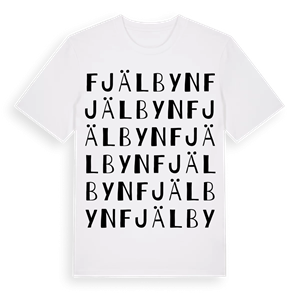 Fjälbyn ordlek t-shirt – ekologisk bomull t-shirt från Pinshirt
