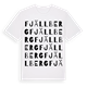 White t-shirt med Fjällberg ordlek t-shirt