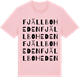 Pink Cotton t-shirt med Fjällboheden ordlek t-shirt