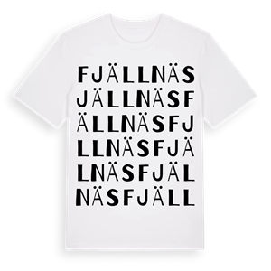 Fjällnäs ordlek t-shirt – ekologisk bomull t-shirt från Pinshirt
