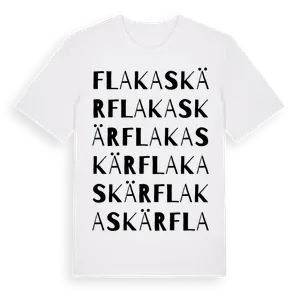 Flakaskär ordlek t-shirt – ekologisk bomull t-shirt från Pinshirt