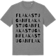Mid Heather Gray t-shirt med Flakastugan ordlek t-shirt
