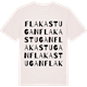 Vintage White t-shirt med Flakastugan ordlek t-shirt