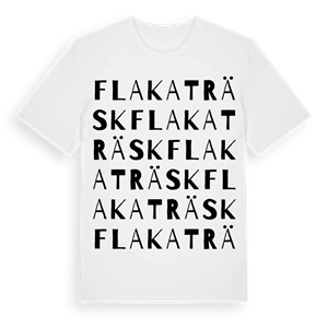Flakaträsk ordlek t-shirt – ekologisk bomull t-shirt från Pinshirt