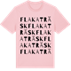 Pink Cotton t-shirt med Flakaträsk ordlek t-shirt