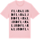 Pink Cotton t-shirt med Flarklund ordlek t-shirt