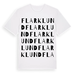 Flarklund ordlek t-shirt – ekologisk bomull t-shirt från Pinshirt