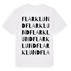 Flarklund ordlek t-shirt – ekologisk bomull t-shirt från Pinshirt