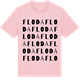 Pink Cotton t-shirt med Floda ordlek t-shirt