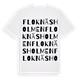 White t-shirt med Floknäsholmen ordlek t-shirt