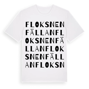 Floksnenfällan ordlek t-shirt – ekologisk bomull t-shirt från Pinshirt