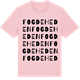 Pink Cotton t-shirt med Fogdeheden ordlek t-shirt