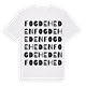 White t-shirt med Fogdeheden ordlek t-shirt