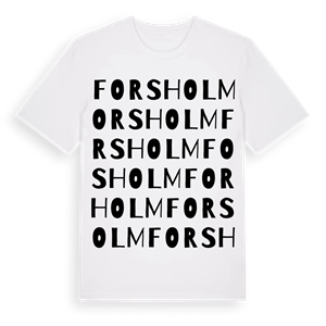 Forsholm ordlek t-shirt – ekologisk bomull t-shirt från Pinshirt