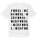 White t-shirt med Forsliden ordlek t-shirt