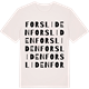 Vintage White t-shirt med Forsliden ordlek t-shirt