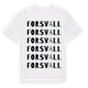 White t-shirt med Forsvall ordlek t-shirt
