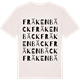 Vintage White t-shirt med Fräkenbäck ordlek t-shirt