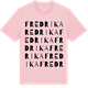 Pink Cotton t-shirt med Fredrika ordlek t-shirt