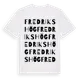 White t-shirt med Fredrikshög ordlek t-shirt