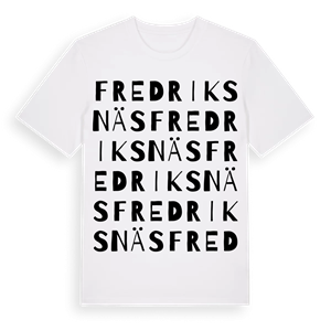 Fredriksnäs ordlek t-shirt – ekologisk bomull t-shirt från Pinshirt