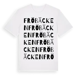 Fröbäcken ordlek t-shirt – ekologisk bomull t-shirt från Pinshirt