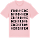 Pink Cotton t-shirt med Fromheden ordlek t-shirt