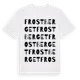 White t-shirt med Frostberget ordlek t-shirt