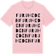 Pink Cotton t-shirt med Furuheden ordlek t-shirt