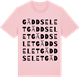 Pink Cotton t-shirt med Gäddselet ordlek t-shirt