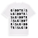 White t-shirt med Gäddträsk ordlek t-shirt