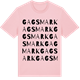 Pink Cotton t-shirt med Gagsmark ordlek t-shirt