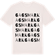 Vintage White t-shirt med Gagsmark ordlek t-shirt