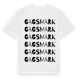 White t-shirt med Gagsmark ordlek t-shirt
