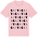 Pink Cotton t-shirt med Gaiva ordlek t-shirt