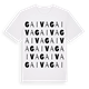 White t-shirt med Gaiva ordlek t-shirt